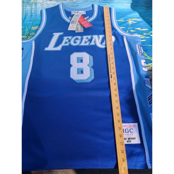 Headgear Classics Legend Mamba #8 Men’s Basketball Jersey Blue/White MEDIUM NWT - Picture 8 of 8